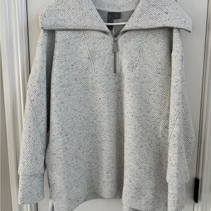 Sweaty Betty Women’s Speckled Gray Zip-Up Sweater